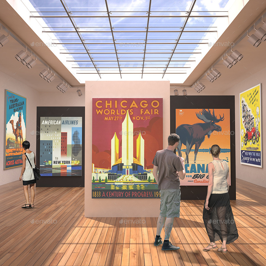 Art Exhibition MockUp Pack by PurpleVisions GraphicRiver